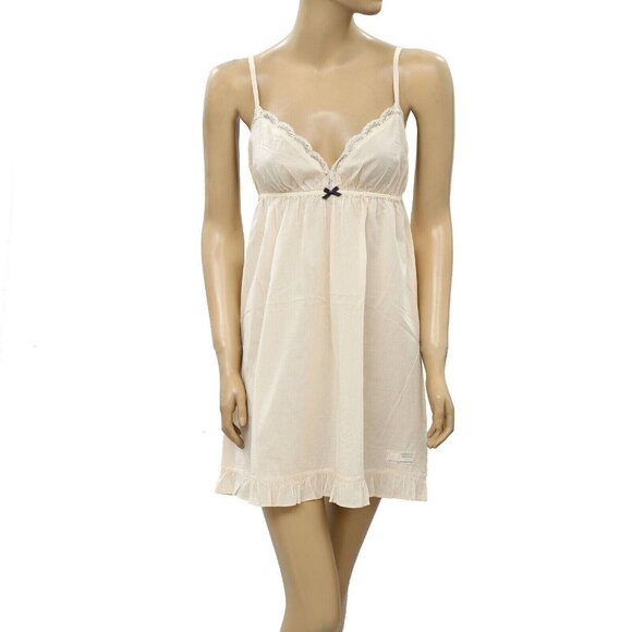 Odd Molly Anthropologie Once In A While Lace Slip Mini Dress Cotton S-1 216890